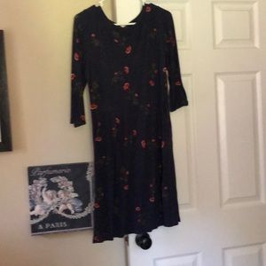Joules 3/4 length sleeve dress floral pattern